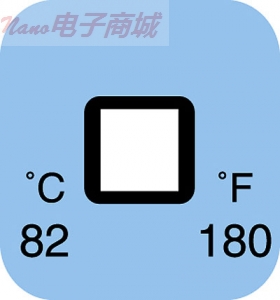 Cole-Parmer 溫度點指示標簽;溫度點，104°F（40°C），50 PK,01ECOP0040C01PK