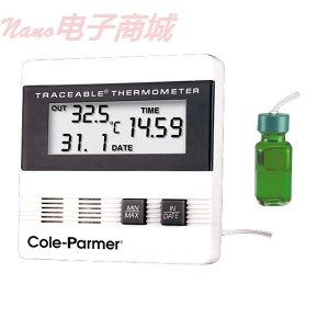 Cole-Parmer 4305CP 時間/日期和瓶探頭溫度計