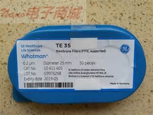 Whatman PTFE 聚四氟乙烯濾膜10411902 PTFE 3uM 0.97x2.66 INCH 250/PK，尺寸：0.97x2.66 INCH 孔徑3.0um